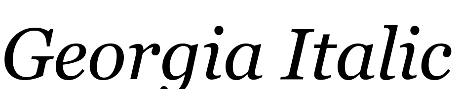 Georgia Italic Font Download Free